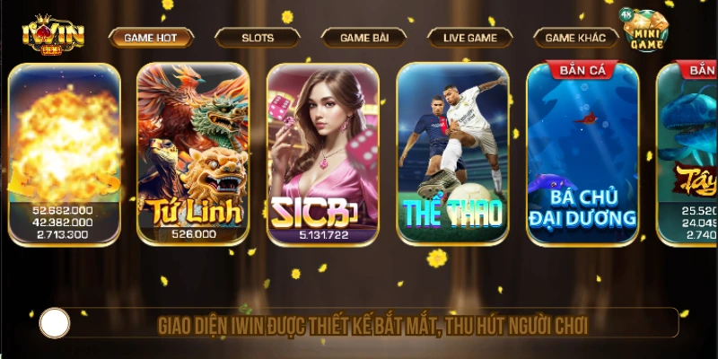 IWIN - IWINCLUB | Tải iWin Club Android, iOS, APK, PC Giao diện IWIN được thiết kế rõ ràng